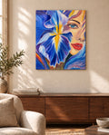 She Blooms in Blue