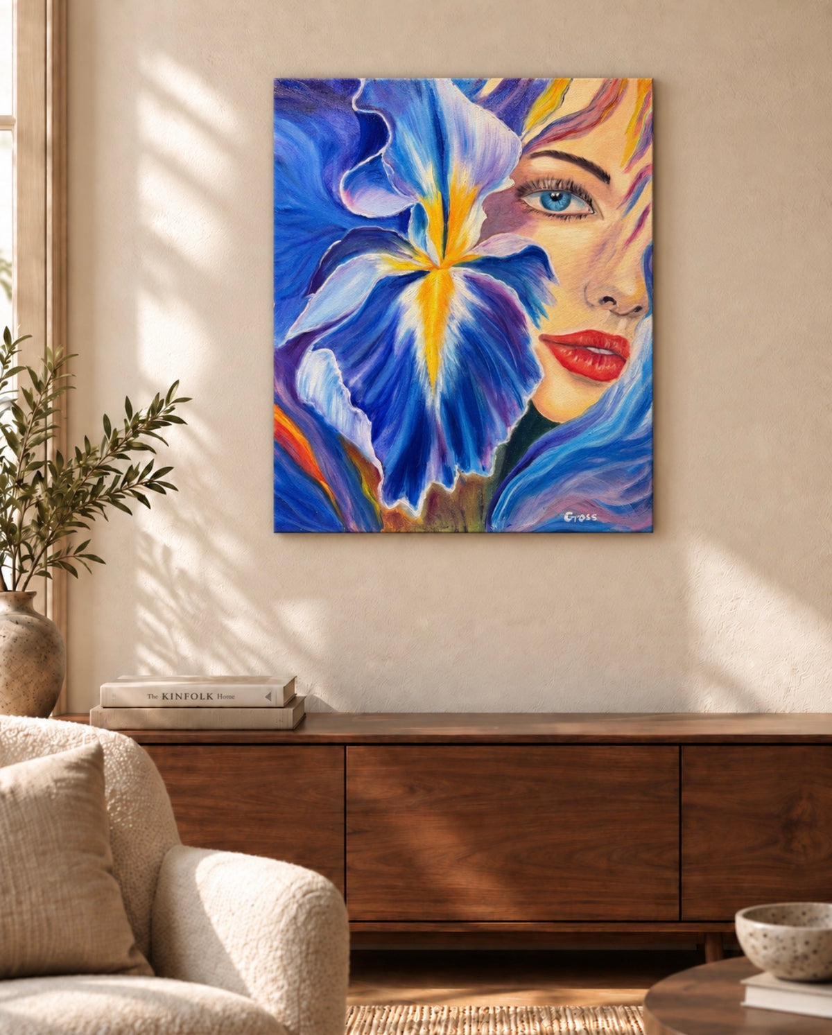 She Blooms in Blue